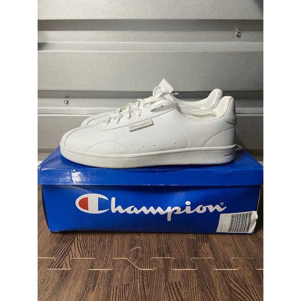 New Champion Rally Womens White Faux Leather Sneaker Comfort Walking Shoes Sz 10